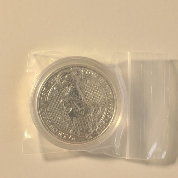 The Queen's Beasts 2019 Yale of Beaufort 2 oz Silver Bullion Coin – in capsule - Picture 2 of 3